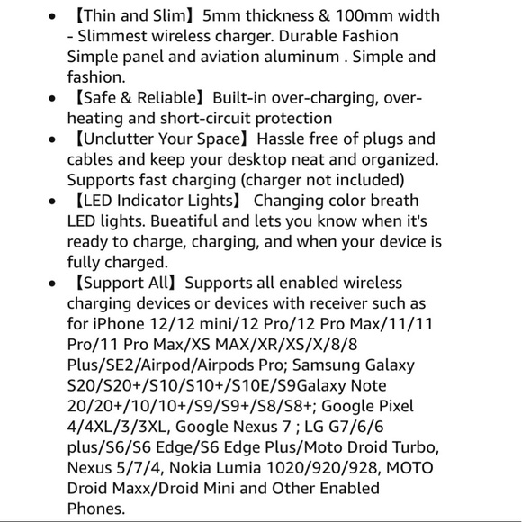Wireless Charger/Fast Thin Aviation Aluminum - Picture 8 of 15